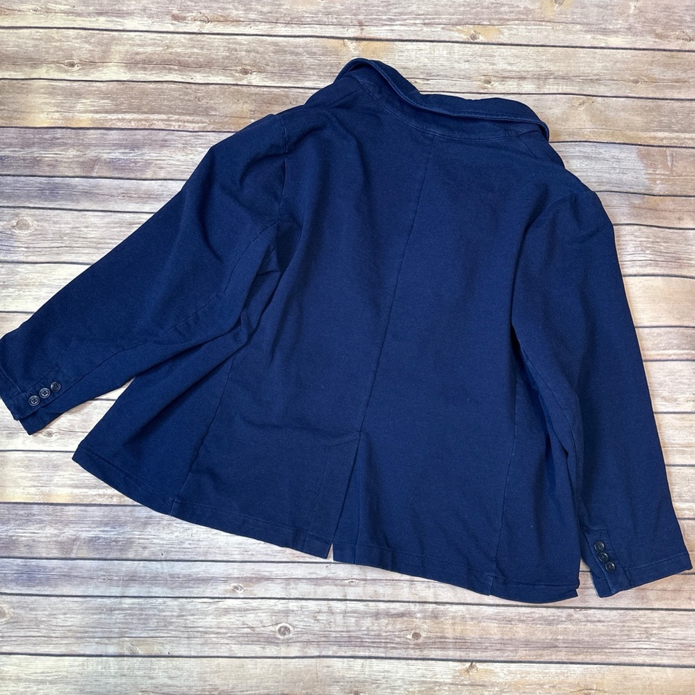 Jones New York Plus Size Women’s Denim One-Button Blazer Indigo Rinse Wash 3X - Picture 6 of 7